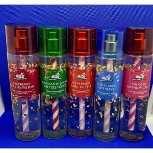 Bath & Body Works Milk Bar Collection 5pc All Fine Fragrance Mists Full Size Set